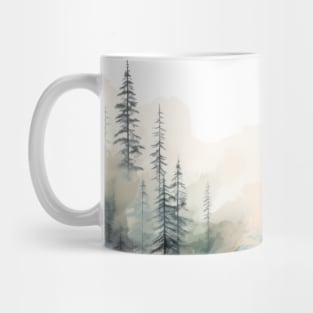 Boreal watercolor fox Mug